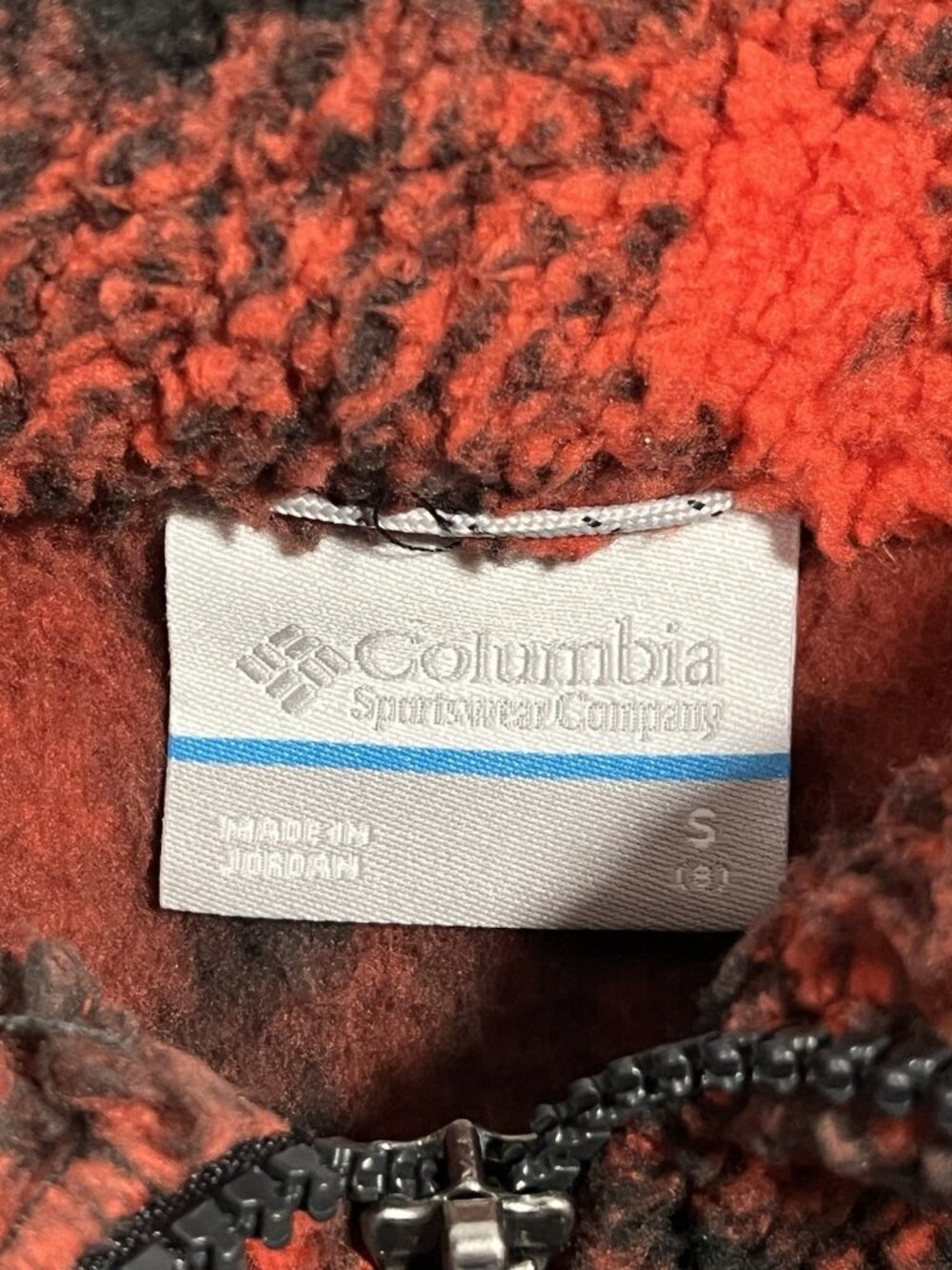 Columbia Youth Sherpa Fleece Jacket Red Black Full Zip NWT Size S Buffalo - Picture 4 of 11